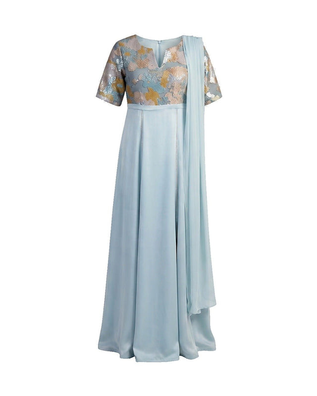 Jacquard Bodice Kaftan - Kaftan - Mizyana