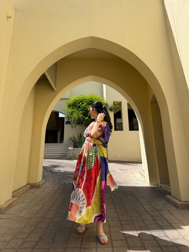 Juno Dress in Florentine Mosaic Print - Dress - Mizyana