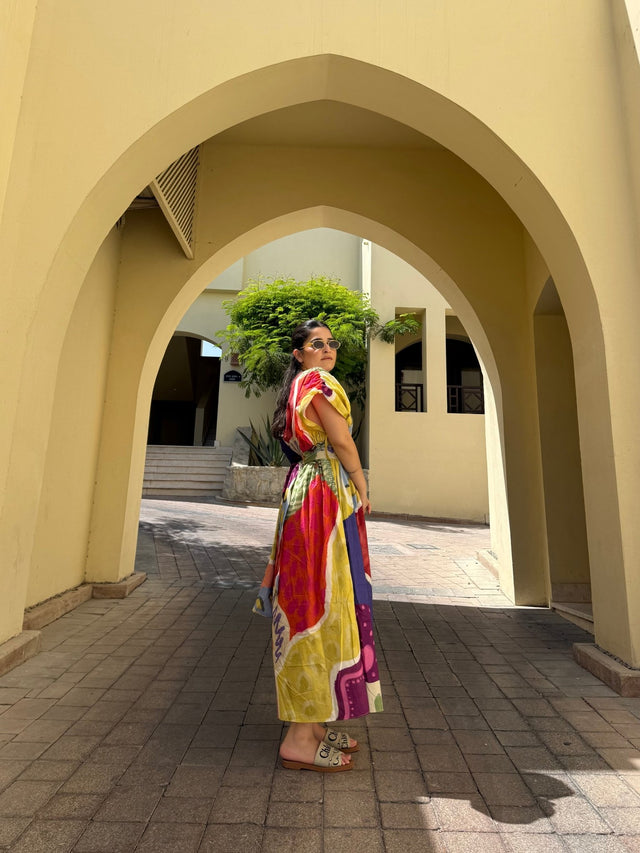 Juno Dress in Florentine Mosaic Print - Dress - Mizyana