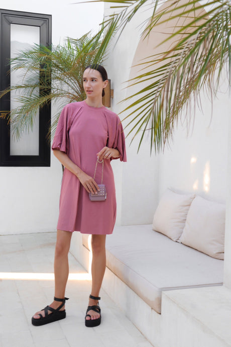 Kaia jersey dress - Rose - Dress - Mizyana