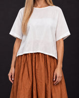 Kimono Top and Clay Silk Skirt Two-Piece Set - Two-Piece Set - Mizyana