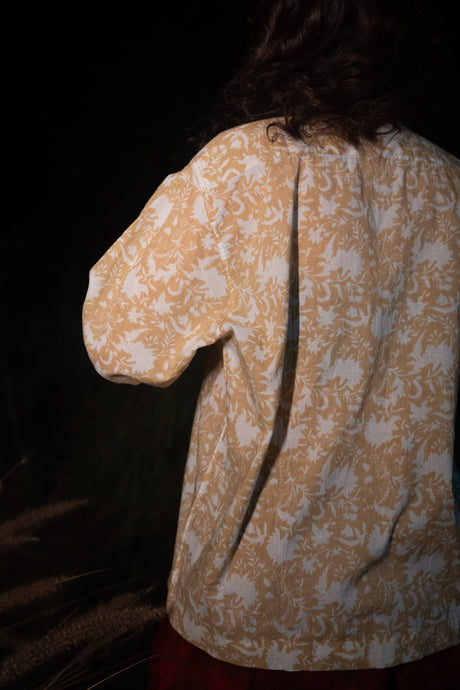 Kiro Cuban Collar Shirt - Beige - Shirt - Mizyana