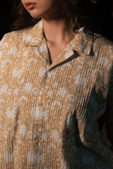Kiro Cuban Collar Shirt - Beige - Shirt - Mizyana