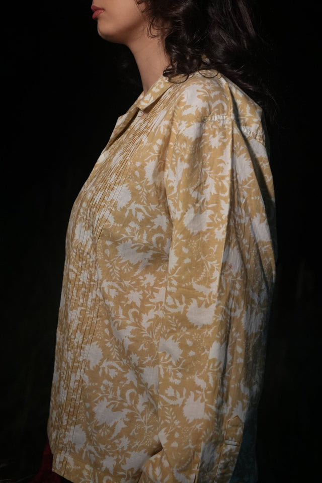Kiro Cuban Collar Shirt - Beige - Shirt - Mizyana