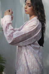 Kiro Cuban Collar Shirt - Blush Pink - Shirt - Mizyana