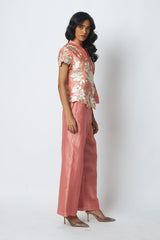Kumud - Window Wrap Vest & Pant Set - Co-ord Set - Mizyana