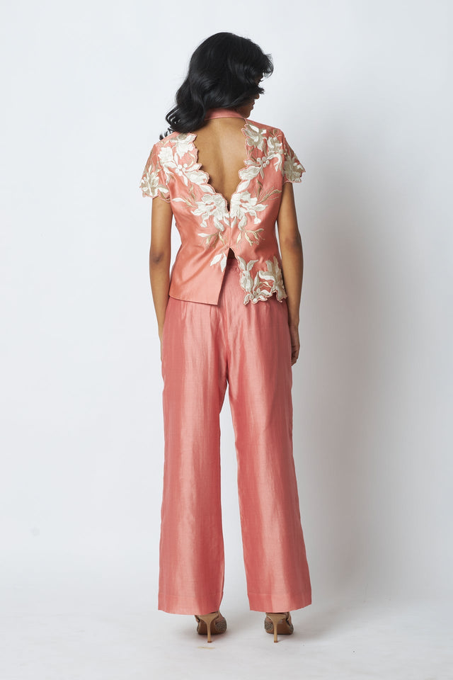 Kumud - Window Wrap Vest & Pant Set - Co-ord Set - Mizyana