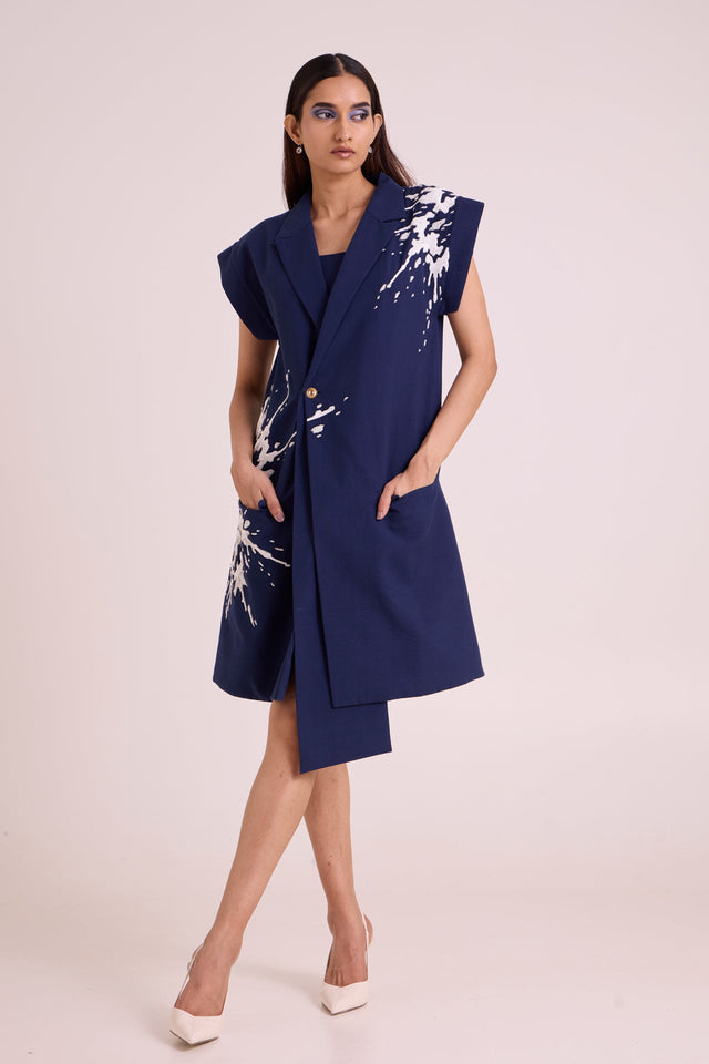Laguna - Tidal Blazer with Bustier - Two-Piece Set - Mizyana