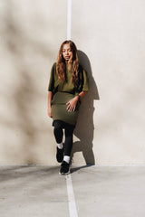 Lana Mini Pencil Sport Skirt - Military - Skirt - Mizyana