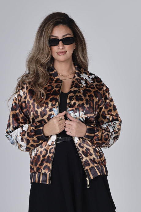"LEOPARD" Bomber Jacket - Jacket - Mizyana