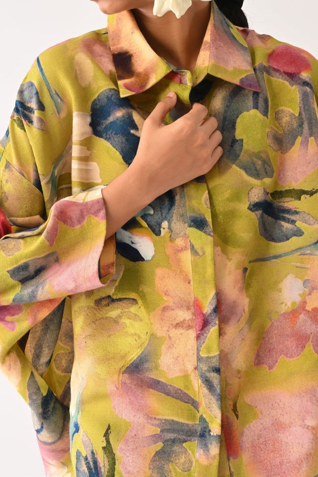 Liberty OLIVE Ae Shirt - Shirt - Mizyana