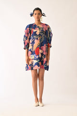 Liberty RB Bubble Sleeve Aline Short Dress - Dress - Mizyana