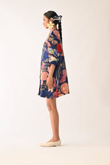 Liberty RB Bubble Sleeve Aline Short Dress - Dress - Mizyana