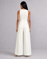 Long Pleated Cotton Trouser - Trousers - Mizyana