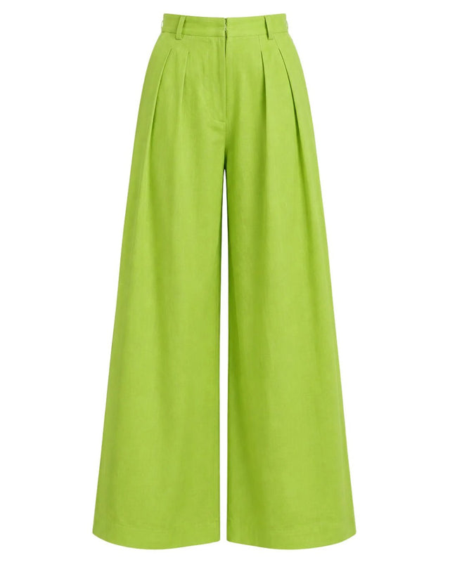 Long Pleated Cotton Trouser - Trousers - Mizyana