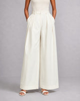 Long Pleated Cotton Trouser - Trousers - Mizyana