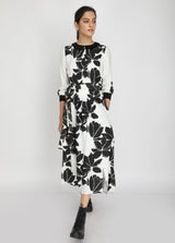 Lotus print dress - Dress - Mizyana