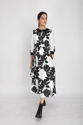 Lotus print dress - Dress - Mizyana