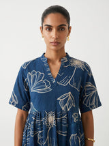 Lou Blue Cotton Top - Shirt - Mizyana