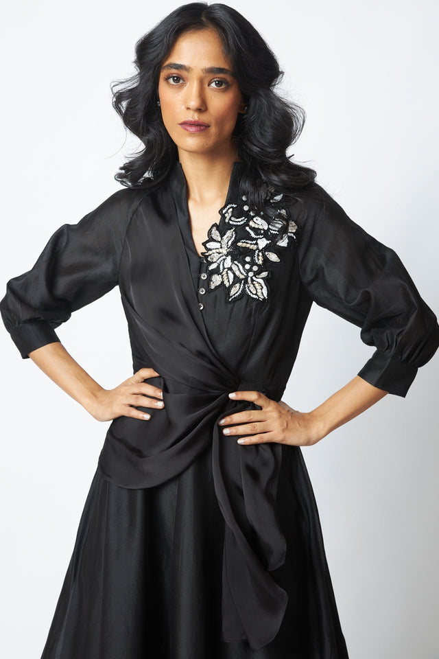 Louisa - Moonlit Broach Midi Dress - Dress - Mizyana