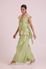 Lumi - Floating Cape with Inner & Pants - Two-Piece Set - Mizyana