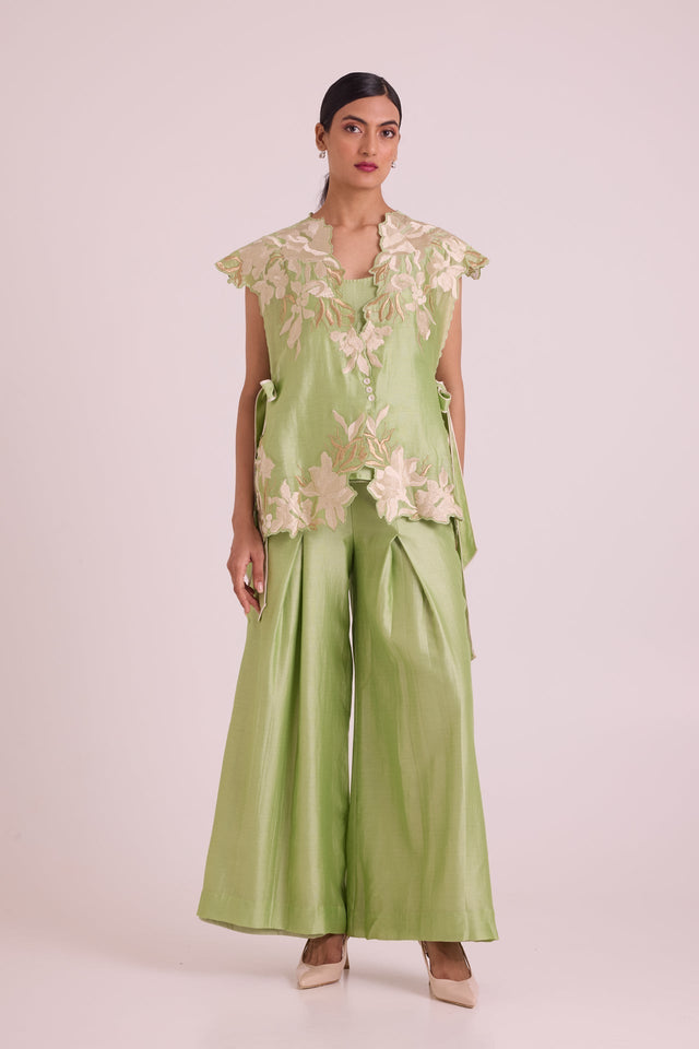 Lumi - Floating Cape with Inner & Pants - Two-Piece Set - Mizyana
