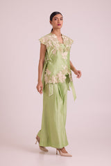 Lumi - Floating Cape with Inner & Pants - Two-Piece Set - Mizyana