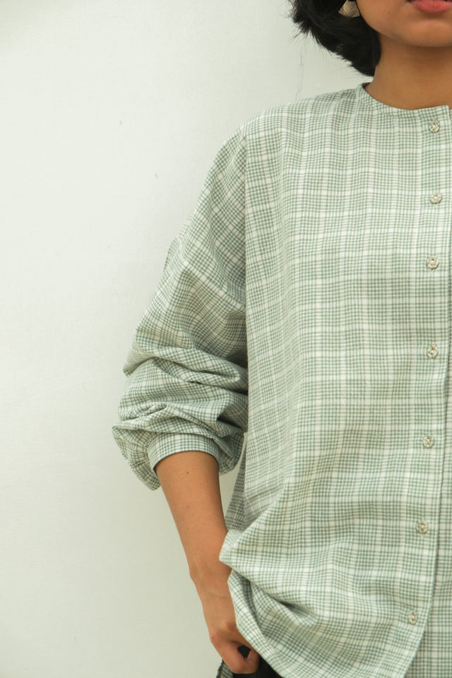 Madras Flair Oversized Shirt - Shirt - Mizyana