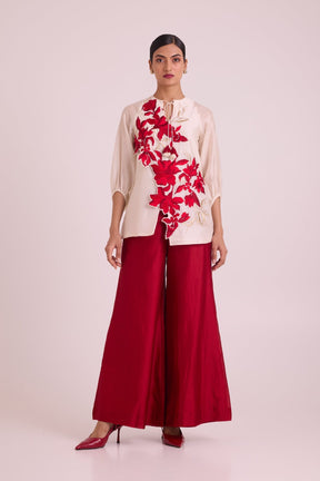 Malaca - Cascading Top + Pants - Two-Piece Set - Mizyana