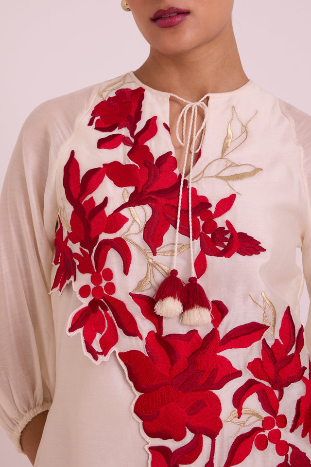 Malaca - Cascading Top + Pants - Two-Piece Set - Mizyana