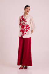 Malaca - Cascading Top + Pants - Two-Piece Set - Mizyana
