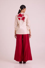 Malaca - Cascading Top + Pants - Two-Piece Set - Mizyana