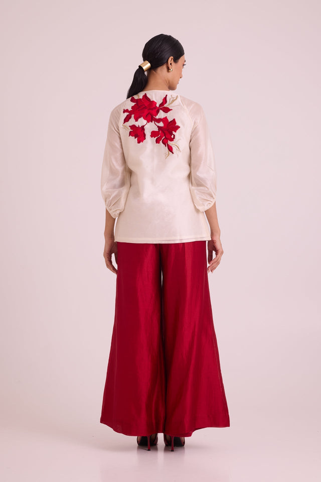 Malaca - Cascading Top + Pants - Two-Piece Set - Mizyana