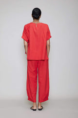 Mati Ekin Crop Top - Red - Shirt - Mizyana