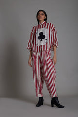 Mati Ikka Balloon Pants-Red Stripe - Trousers - Mizyana