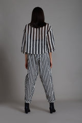 Mati Ikka Co-Ord Set-Black Stripe (2 PCS) - Co-ord Set - Mizyana