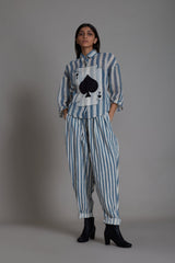 Mati Ikka Co-Ord Set-Blue stripe (2 PCS) - Co-ord Set - Mizyana