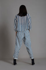 Mati Ikka Linen Shirt-Blue Stripe - Shirt - Mizyana
