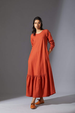Mati New Aboli Rust Dress - Dress - Mizyana