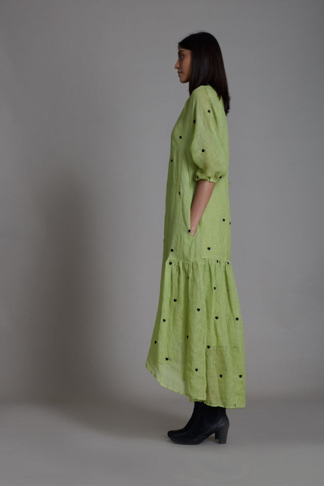Mati Queen of Hearts Dress-Green - Dress - Mizyana