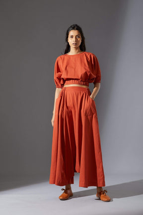 Mati Sphara Rust Set with Pants - Two-Piece Set - Mizyana