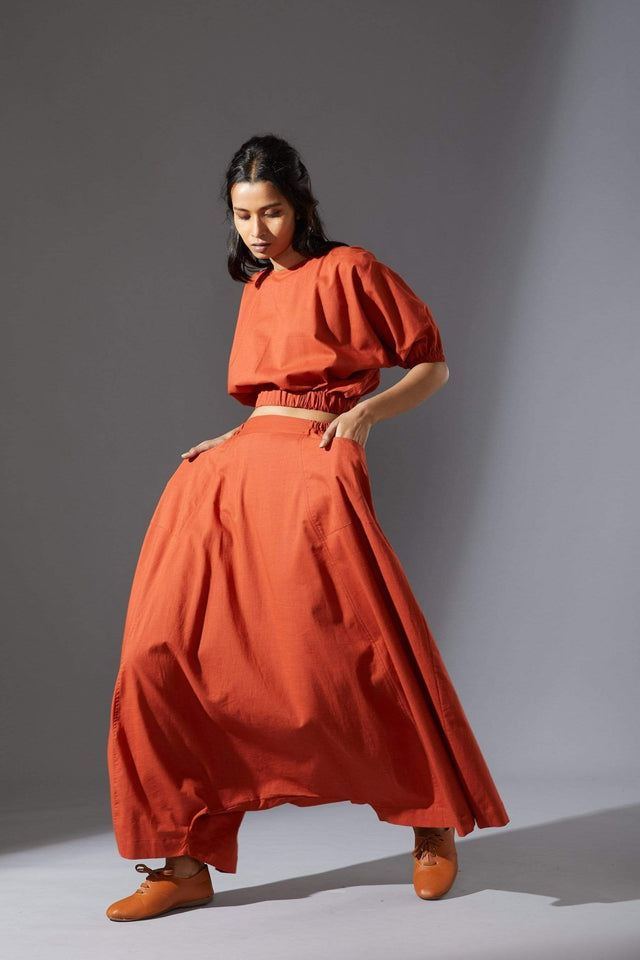 Mati Sphara Rust Set with Pants - Two-Piece Set - Mizyana