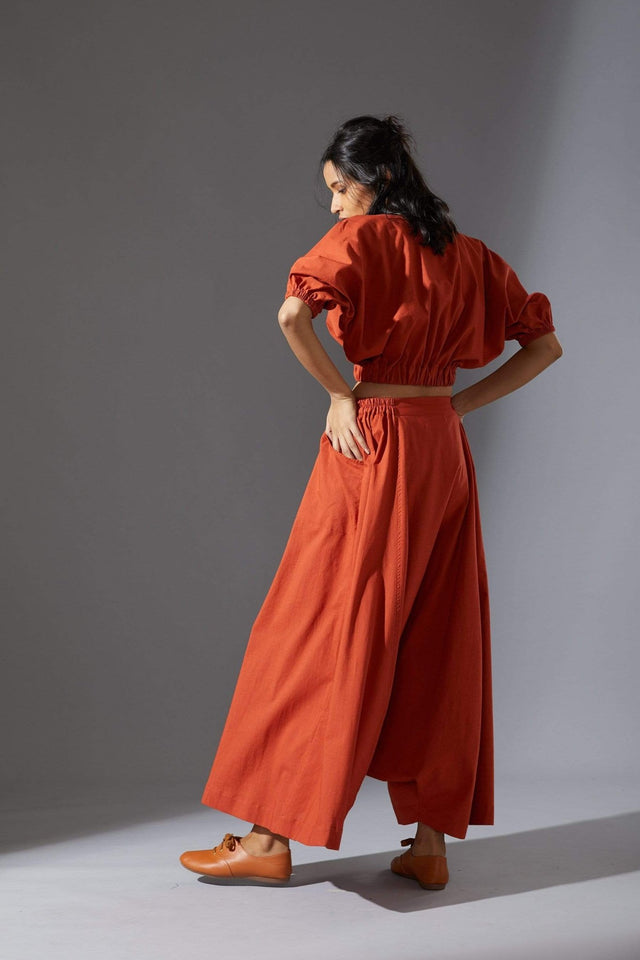 Mati Sphara Rust Set with Pants - Two-Piece Set - Mizyana