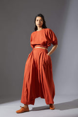 Mati Sphara Rust Set with Pants - Two-Piece Set - Mizyana