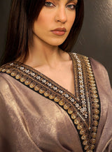 Mauve shimmer kaftan - Kaftan - Mizyana