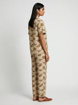 May Beige Cotton Co-ord set - Co-ord Set - Mizyana