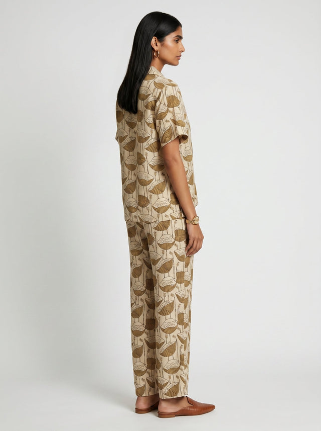 May Beige Cotton Co-ord set - Co-ord Set - Mizyana