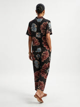 May Black Modal Floral Co-ord set - Co-ord Set - Mizyana