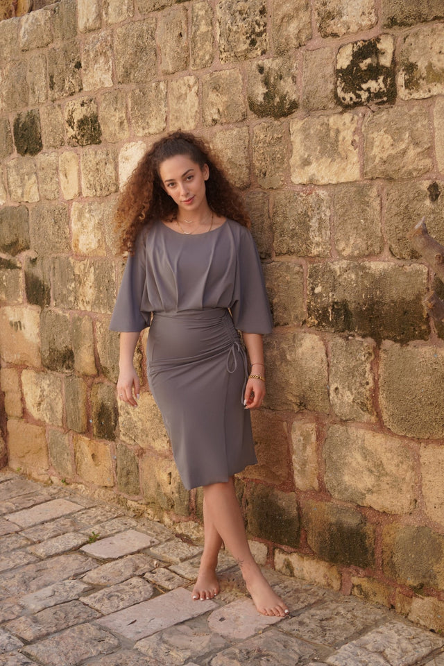 Maya swim set with Ira skirt - Stone grey - Swim Set - Mizyana