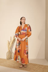 Meadow Dress in Mystic Lagoon Print - Dress - Mizyana